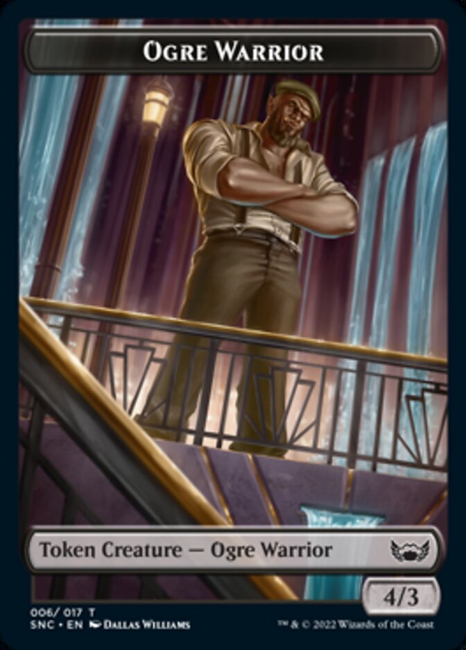 Ogre Warrior // Rhino Warrior Double-Sided Token [Streets of New Capenna Tokens] | The CG Realm