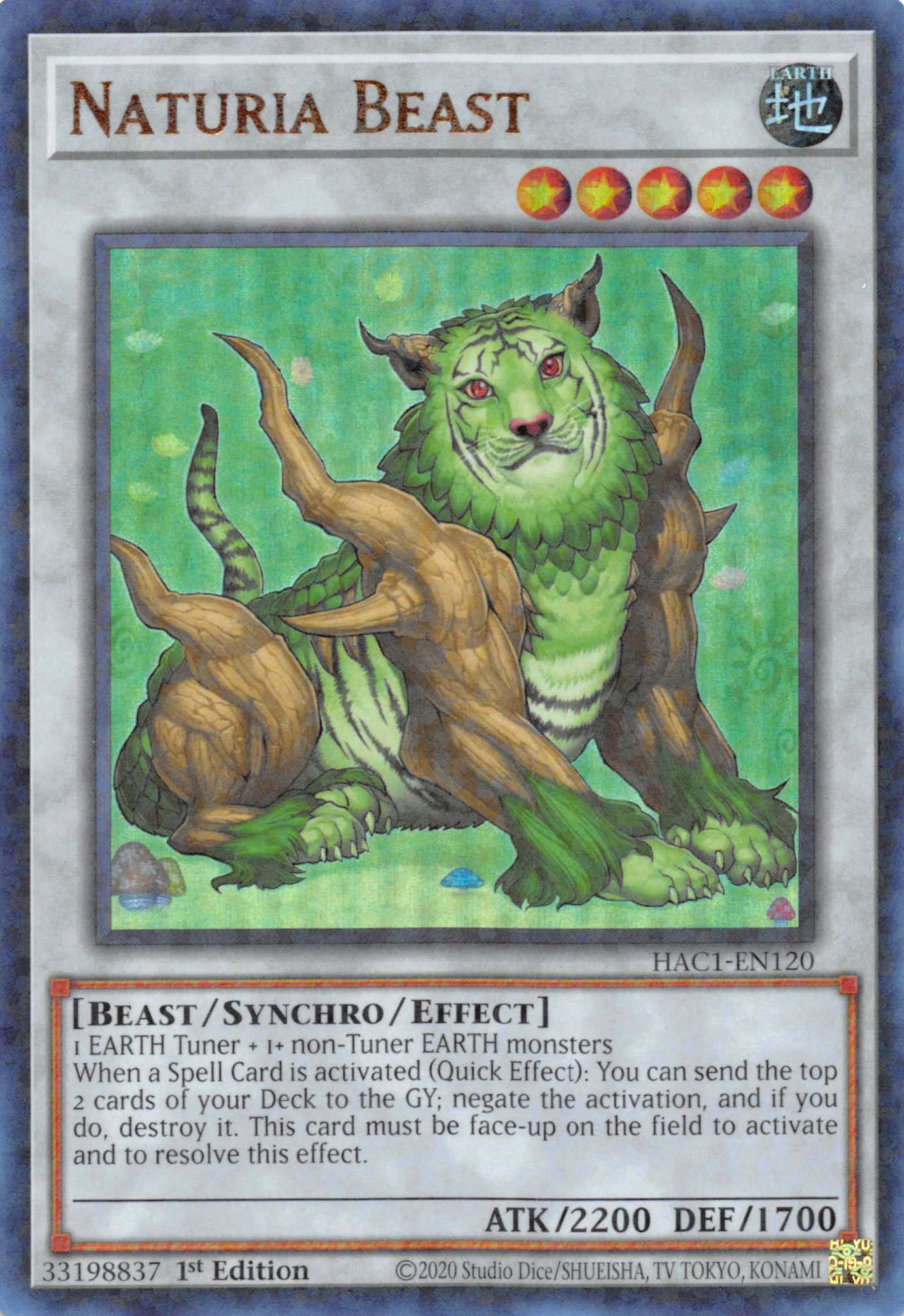 Naturia Beast (Duel Terminal) [HAC1-EN120] Parallel Rare | The CG Realm