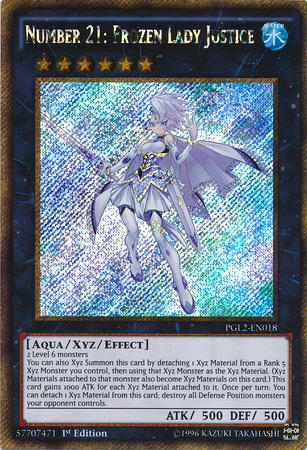 Number 21: Frozen Lady Justice [PGL2-EN018] Gold Secret Rare | The CG Realm