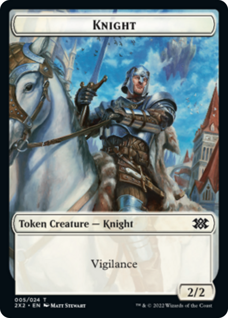 Drake // Knight Double-Sided Token [Double Masters 2022 Tokens] | The CG Realm