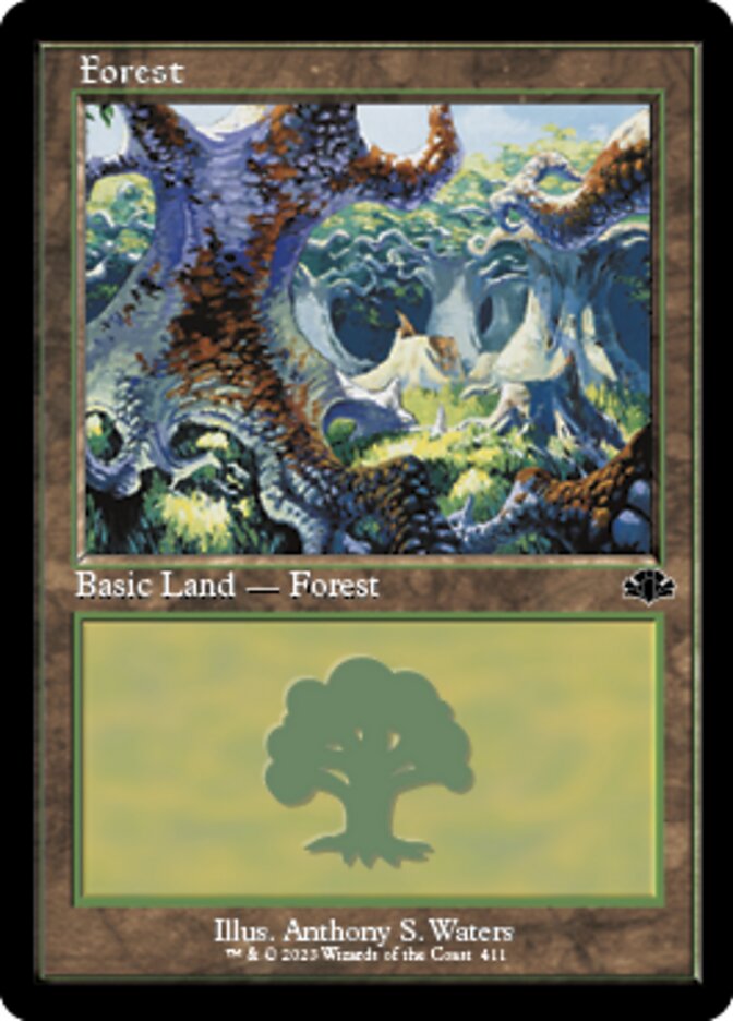 Forest (411) (Retro) [Dominaria Remastered] | The CG Realm
