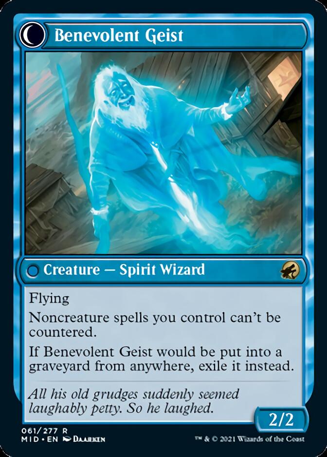 Malevolent Hermit (MID-061) - Innistrad: Midnight Hunt: (Double Faced Transform)