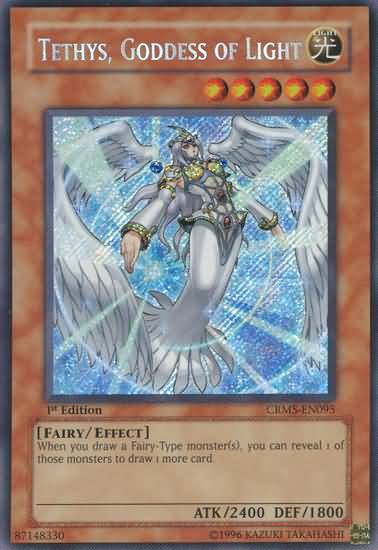 Tethys, Goddess of Light [CRMS-EN095] Secret Rare | The CG Realm