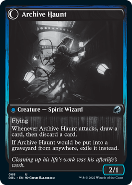 Overwhelmed Archivist (DBL-068) - Innistrad: Double Feature: (Double Faced Transform)