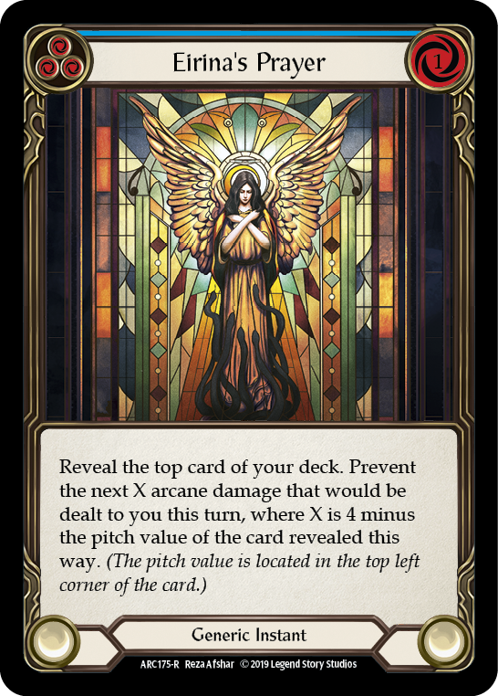 Eirina's Prayer (Blue) [ARC175-R] (Arcane Rising)  1st Edition Normal | The CG Realm