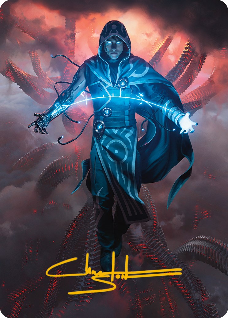 Jace, the Perfected Mind Art Card (Gold-Stamped Signature) [Phyrexia: All Will Be One Art Series] | The CG Realm