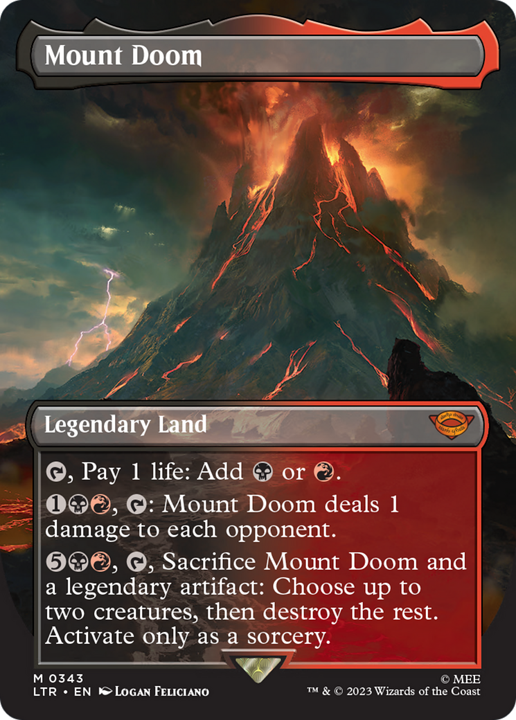 Mount Doom (Borderless Alternate Art) [The Lord of the Rings: Tales of Middle-Earth] | The CG Realm
