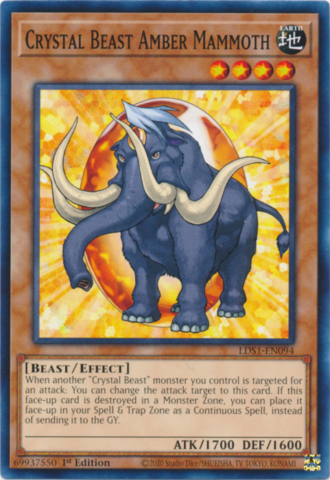 Crystal Beast Amber Mammoth [LDS1-EN094] Common | The CG Realm