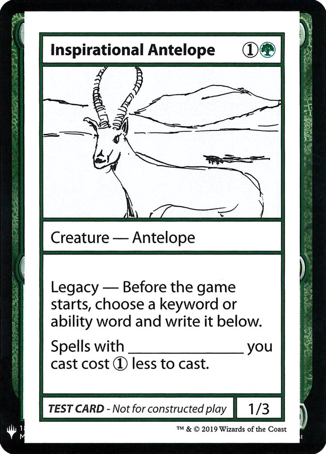 Inspirational Antelope [Mystery Booster Playtest Cards] | The CG Realm