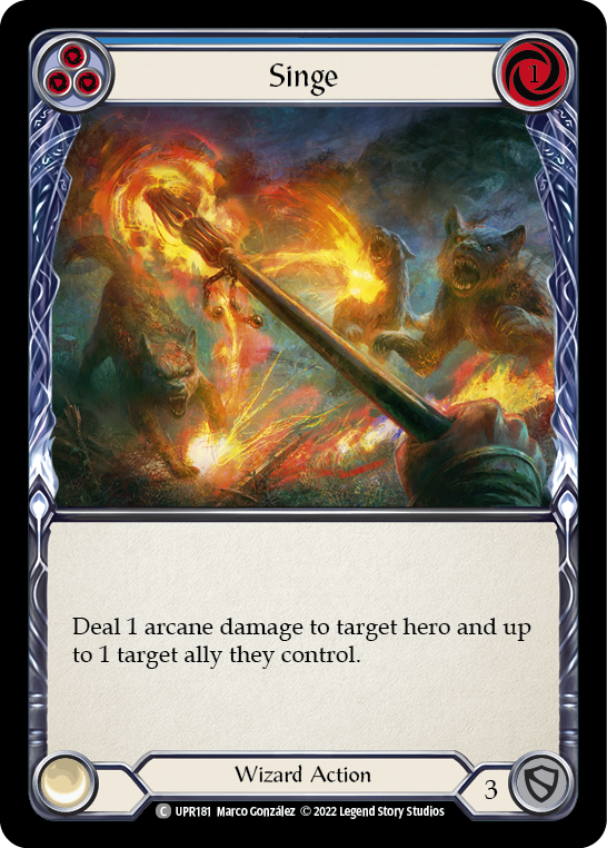 Singe (Blue) [UPR181] (Uprising)  Rainbow Foil | The CG Realm