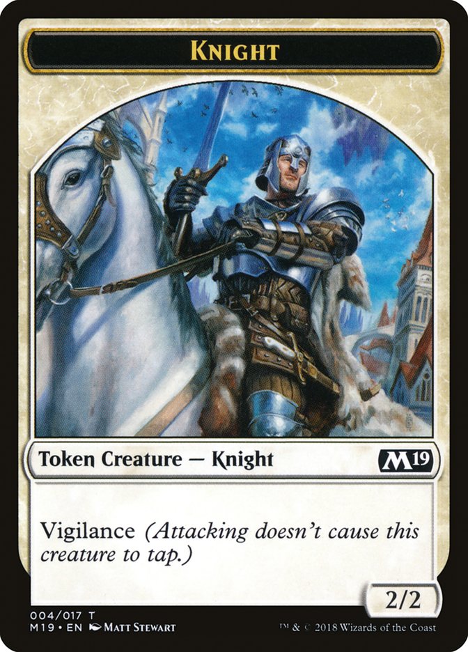 Knight Token [Core Set 2019 Tokens] | The CG Realm