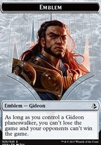 Gideon of the Trials Emblem // Zombie Double-Sided Token [Amonkhet Tokens] | The CG Realm