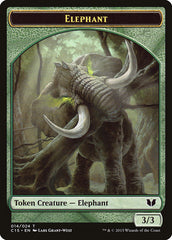 Zombie // Elephant Double-Sided Token [Commander 2015 Tokens] | The CG Realm