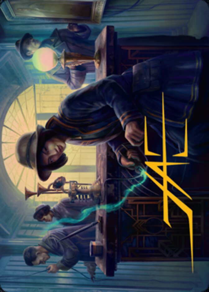 Wiretapping Art Card (Gold-Stamped Signature) [Streets of New Capenna Art Series] | The CG Realm