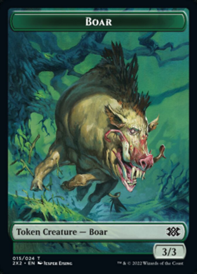Boar // Knight Double-Sided Token [Double Masters 2022 Tokens] | The CG Realm