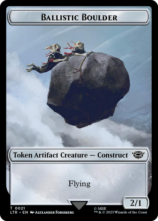 Ballistic Boulder // Food (0022) Double-Sided Token (Surge Foil) (LTR-21 // 22) - The Lord of the Rings: Tales of Middle-earth Foil