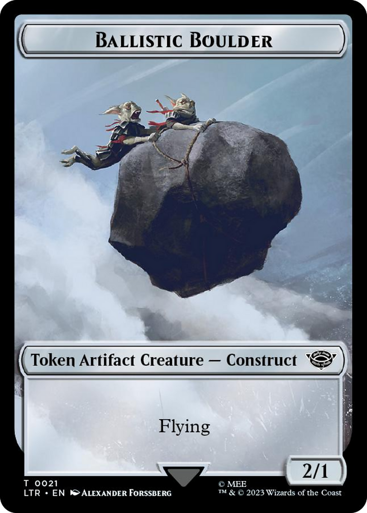 Ballistic Boulder // Food (0024) Double-Sided Token (Surge Foil) (LTR-21 // 24) - The Lord of the Rings: Tales of Middle-earth Foil