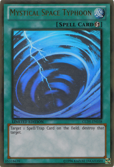 Mystical Space Typhoon [GLD5-EN038] Ghost/Gold Rare | The CG Realm