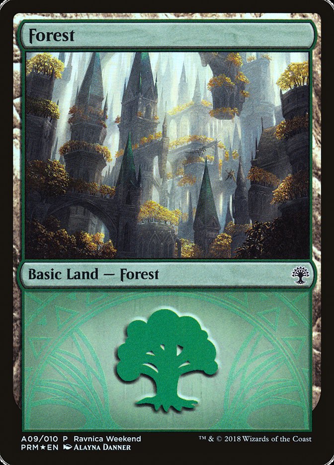 Forest (A09) [Ravnica Allegiance Ravnica Weekend] | The CG Realm