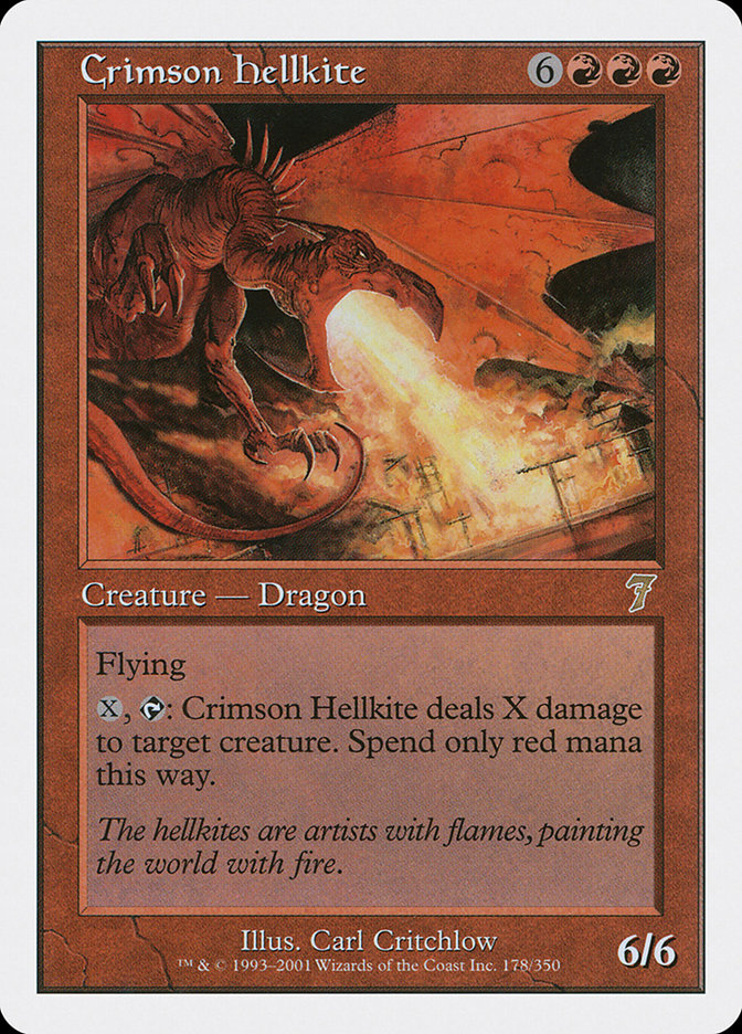 Crimson Hellkite [Seventh Edition] | The CG Realm