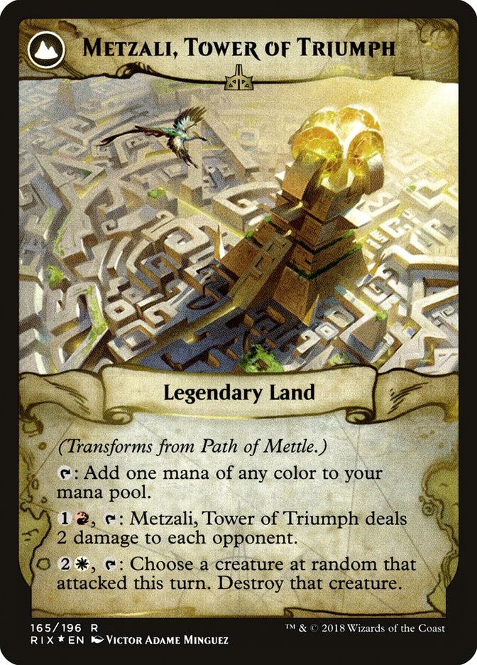 Path of Mettle // Metzali, Tower of Triumph [Rivals of Ixalan Prerelease Promos] | The CG Realm