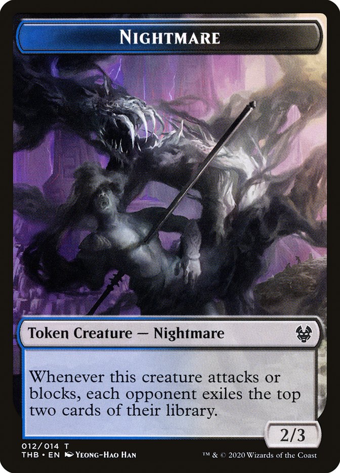 Human Soldier // Nightmare Double-Sided Token (THB-2 // 12) - Theros Beyond Death Tokens Foil