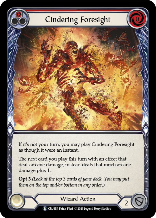 Cindering Foresight (Red) [U-CRU165] (Crucible of War Unlimited)  Unlimited Rainbow Foil | The CG Realm