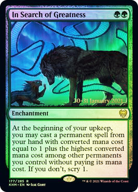 In Search of Greatness [Kaldheim Prerelease Promos] | The CG Realm