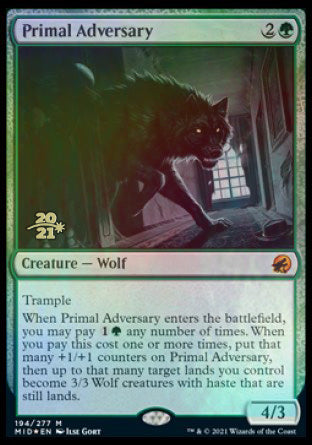 Primal Adversary [Innistrad: Midnight Hunt Prerelease Promos] | The CG Realm