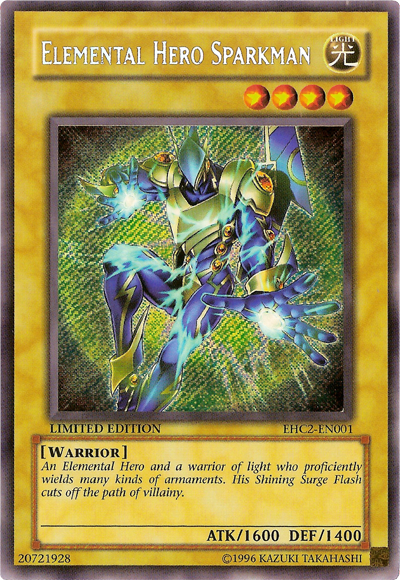 Elemental Hero Sparkman [EHC2-EN001] Secret Rare | The CG Realm