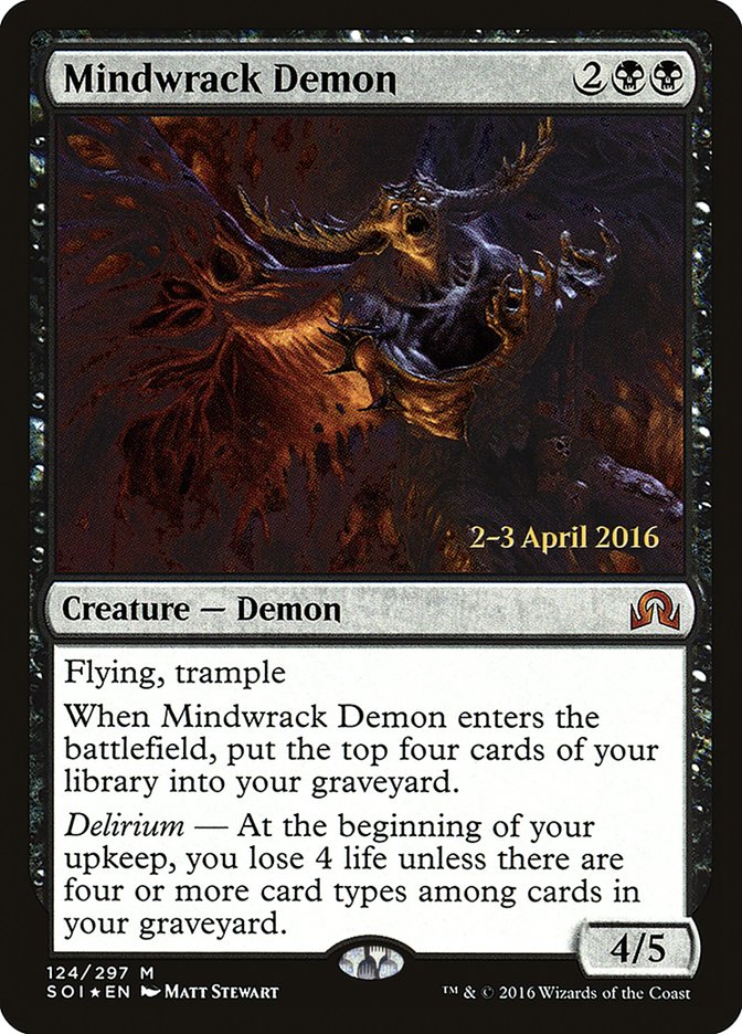 Mindwrack Demon [Shadows over Innistrad Prerelease Promos] | The CG Realm