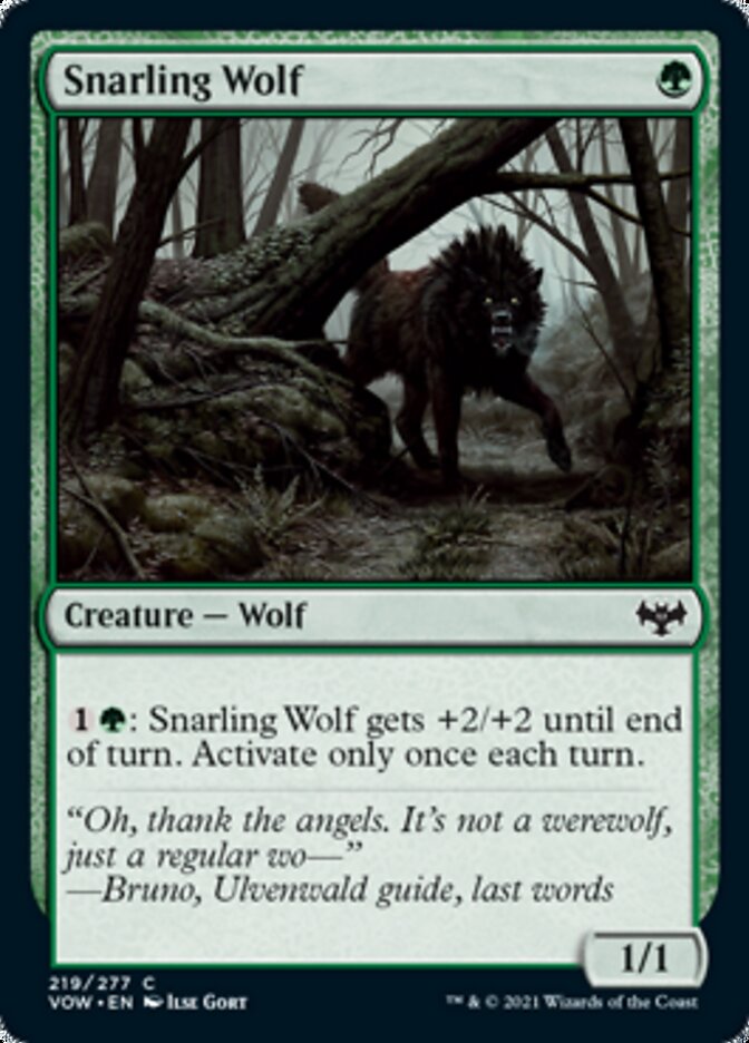 Snarling Wolf [Innistrad: Crimson Vow] | The CG Realm