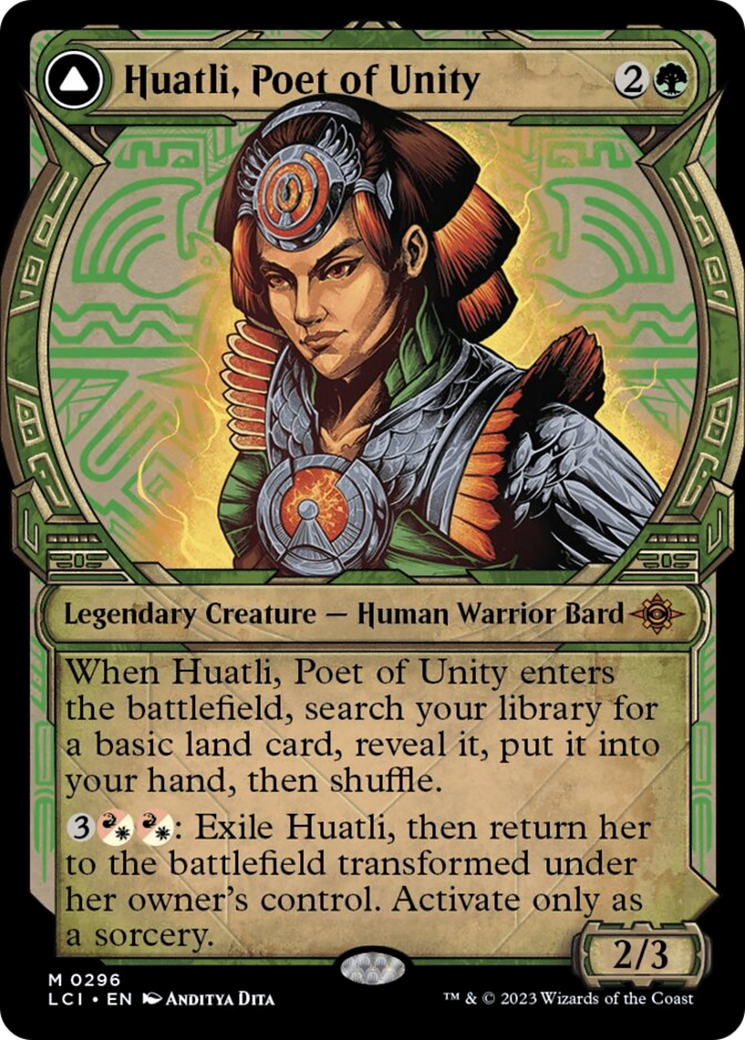 Huatli, Poet of Unity // Roar of the Fifth People (Showcase) [The Lost Caverns of Ixalan] | The CG Realm