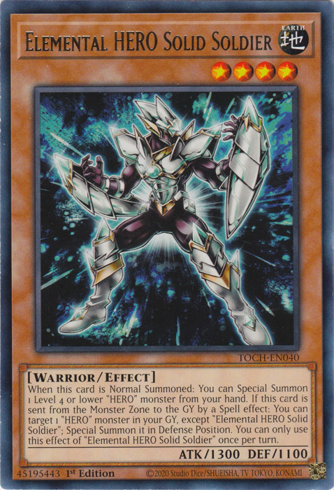 Elemental Hero Solid Soldier [TOCH-EN040] Rare | The CG Realm