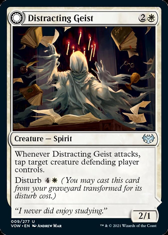Distracting Geist (VOW-009) - Innistrad: Crimson Vow: (Double Faced Transform)