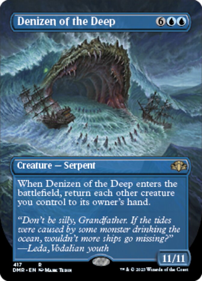 Denizen of the Deep (Borderless Alternate Art) [Dominaria Remastered] | The CG Realm