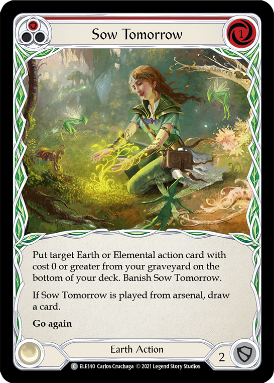 Sow Tomorrow (Red) [ELE140] (Tales of Aria)  1st Edition Normal | The CG Realm