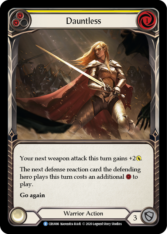 Dauntless (Yellow) [CRU086] (Crucible of War)  1st Edition Normal | The CG Realm