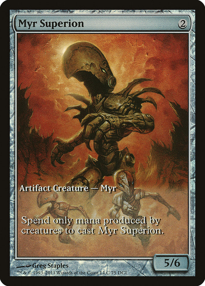 Myr Superion (Game Day) (Extended Art) [New Phyrexia Promos] | The CG Realm
