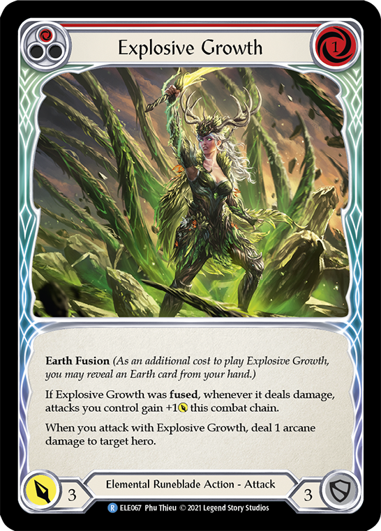 Explosive Growth (Red) [ELE067] (Tales of Aria)  1st Edition Rainbow Foil | The CG Realm