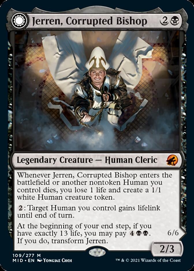 Jerren, Corrupted Bishop (MID-109) - Innistrad: Midnight Hunt: (Double Faced Transform)
