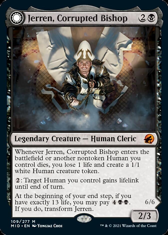 Jerren, Corrupted Bishop (MID-109) - Innistrad: Midnight Hunt: (Double Faced Transform)