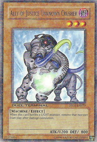Ally of Justice Unknown Crusher [DT01-EN079] Rare | The CG Realm