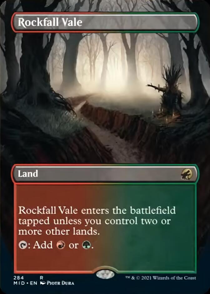 Rockfall Vale (Borderless Alternate Art) [Innistrad: Midnight Hunt] | The CG Realm