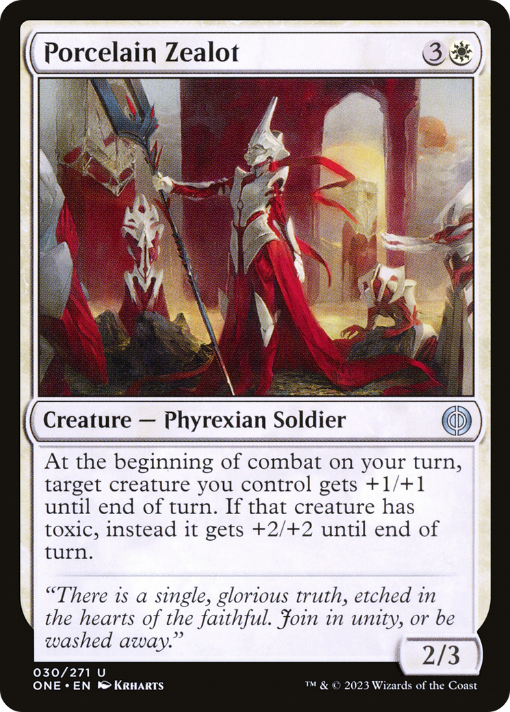 Porcelain Zealot [Phyrexia: All Will Be One] | The CG Realm