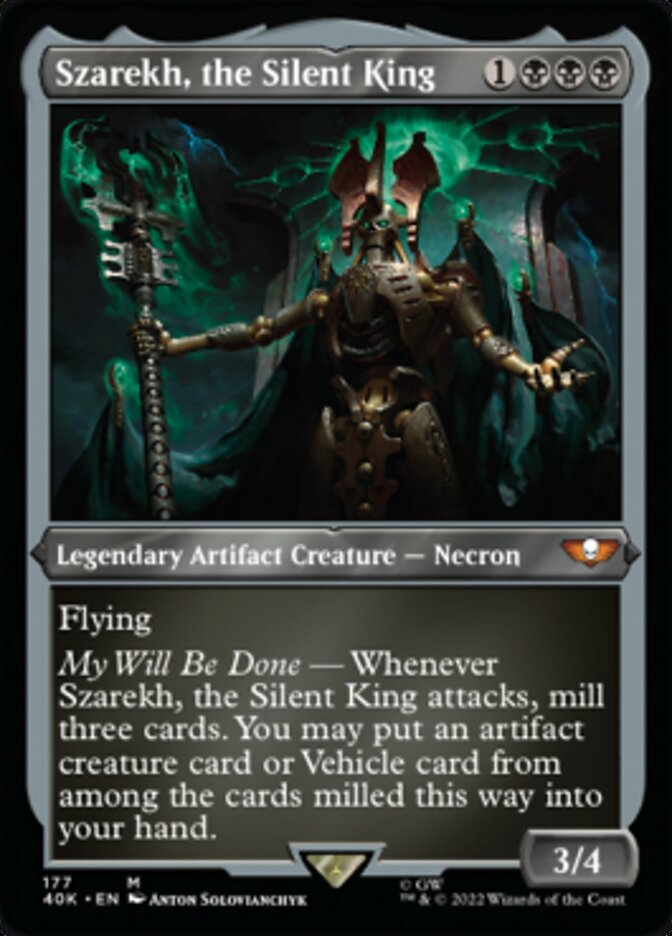 Szarekh, the Silent King (Display Commander) (Surge Foil) [Warhammer 40,000] | The CG Realm
