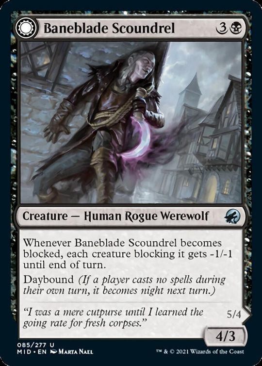 Baneblade Scoundrel (MID-085) - Innistrad: Midnight Hunt: (Double Faced Transform)