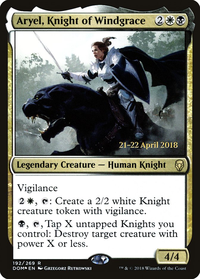 Aryel, Knight of Windgrace [Dominaria Prerelease Promos] | The CG Realm