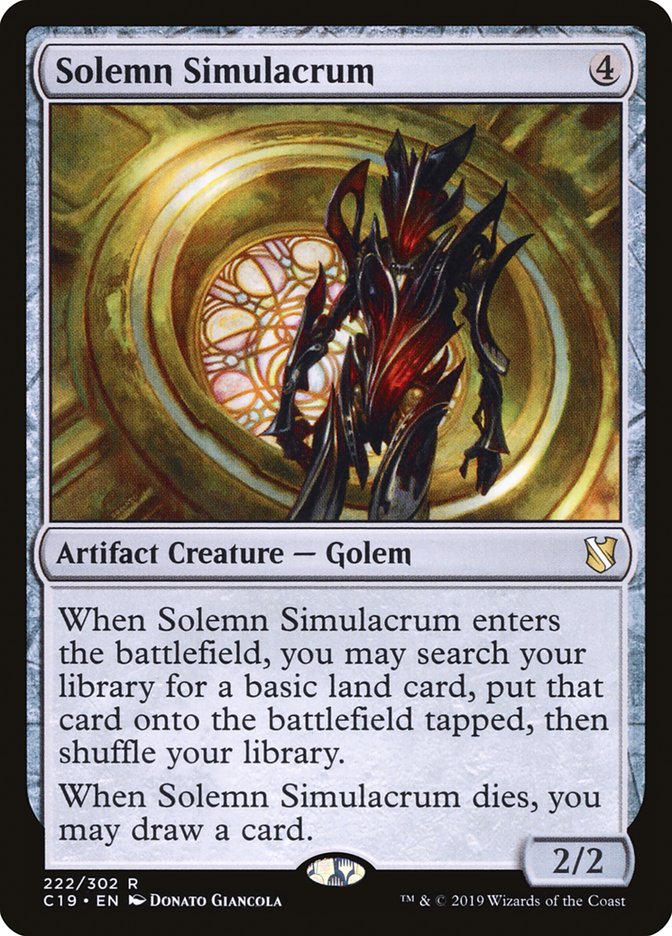 Solemn Simulacrum [Commander 2019] | The CG Realm