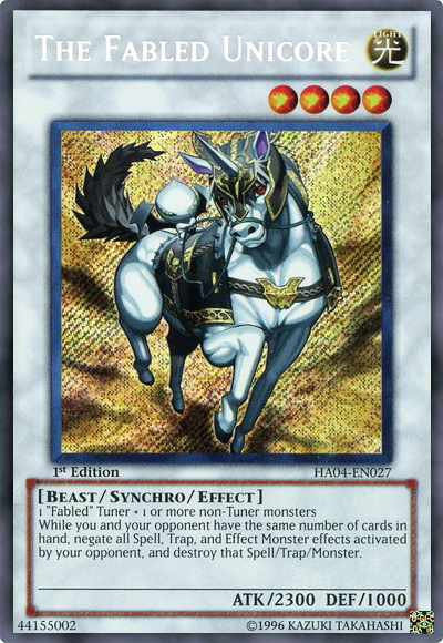 The Fabled Unicore [HA04-EN027] Secret Rare | The CG Realm